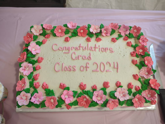 Graduation Cake ~ 1/2 Sheet