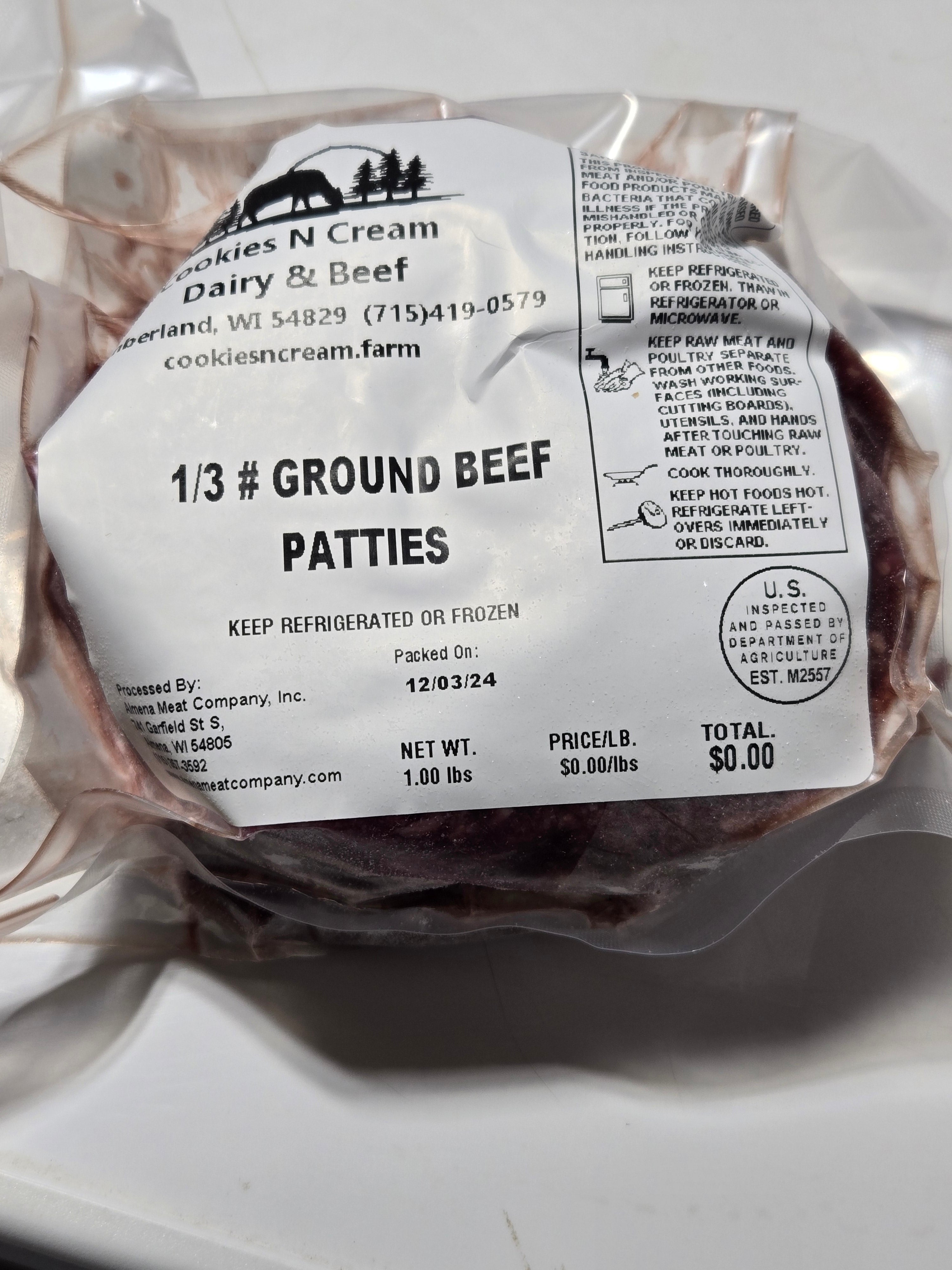 Beef Patties – Cookies N Cream Dairy Beef