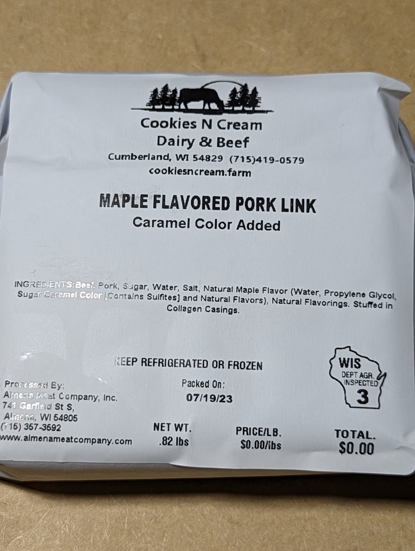 Beef Sausage (Links) ~ 50% beef