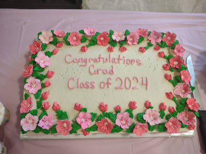 Graduation Cake ~ 1/2 Sheet