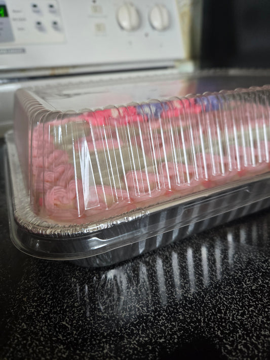 Basic Buttercream Sheet Cake ~ Packaging (aluminum pan w/ clear dome top)