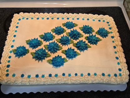 Celebration Cake ~ about 48 2" servings