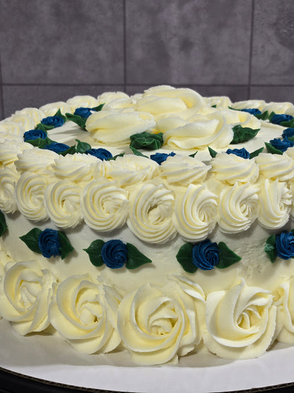 Round, 8" Layer Cake ~ Presentation Box ~ about 15 - 25 servings