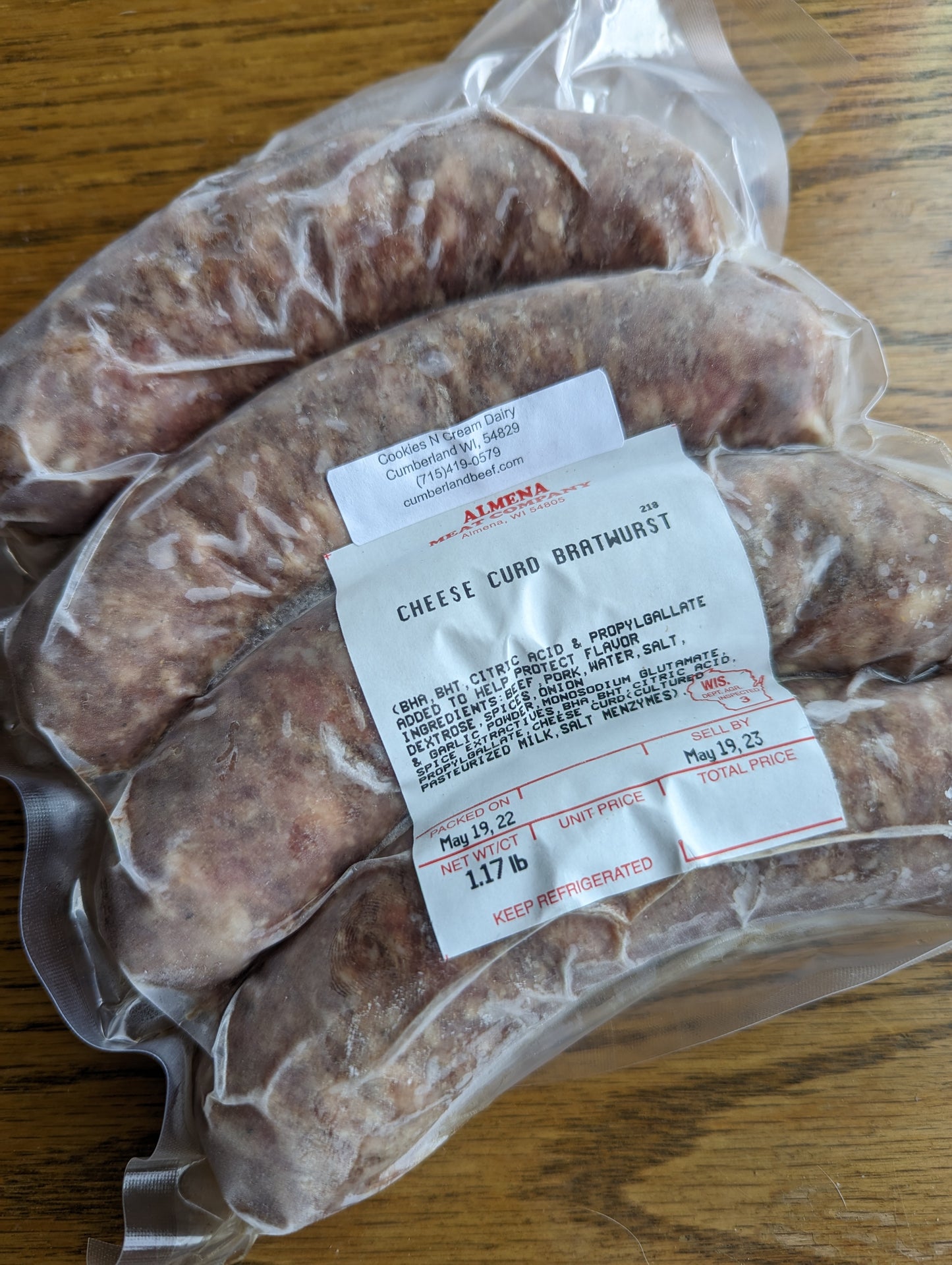 Brats ~ 50% beef